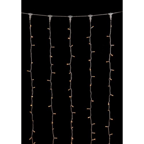 Led Κουρτίνα Συμμετρική Ip44,Με Επέκταση 2 x 10 Μέτρα, Λευκό Καλώδιο, Θερμό Λαμπάκι Rubber, 1000 Led