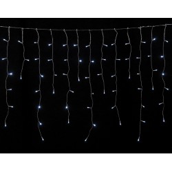 200Led Ασύμμετρη Κουρτίνα Μπαταρίας ΑΑ Με Χρονοδιακόπτη Διάφανο Καλώδιο/Λευκό Λαμπάκι 300 x 70(h)cm