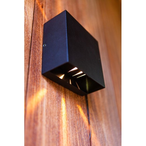 LED Επιτοίχιο Φωτιστικό Αλουμίνιο Σκούρο Γκρι Up & Down 10W IP54 GEMINI BEAMS LUTEC