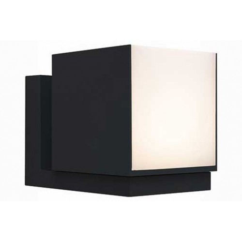 LED Επίτοιχο Φωτιστικό Περιστρεφόμενο Αλουμινίου Μαύρο 12W IP54 CUBA - LUTEC