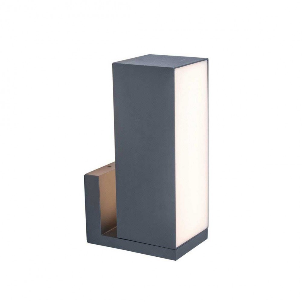 LED Επιτοίχιο Φωτιστικό Σε Σκούρο Γκρι 15W Smart - CCT IP54 CUBA LUTEC