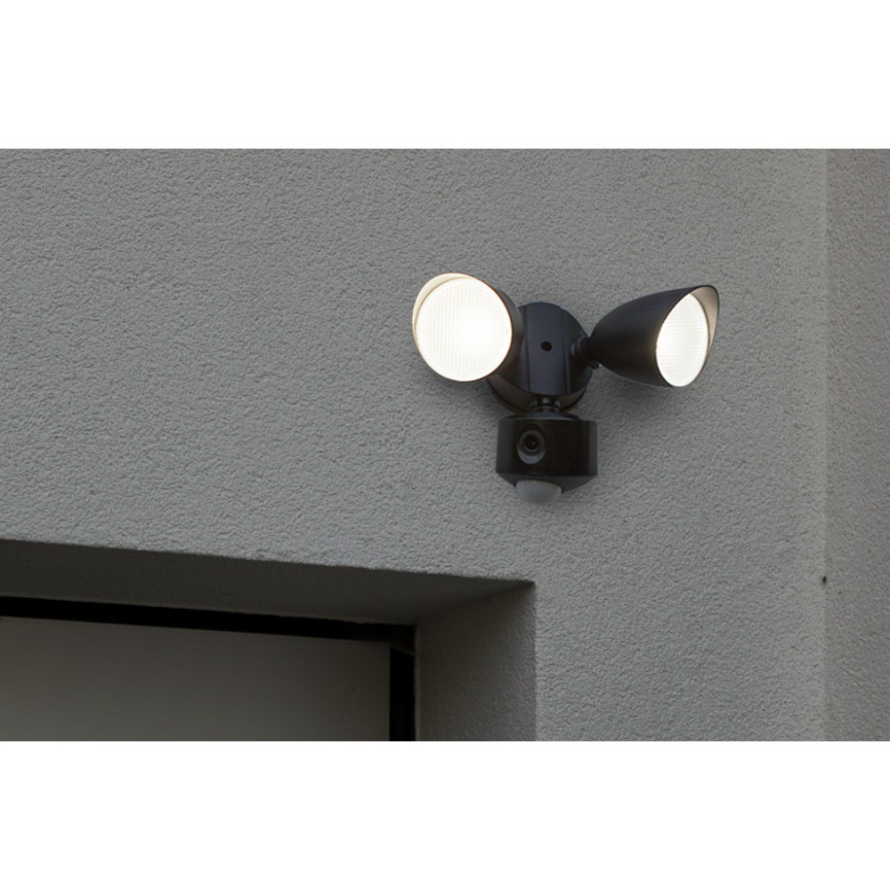 Φωτιστικό Τοίχου με Ανιχνευτή Κίνησης & Κάμερας Ασφαλείας LED 19W / 1200Lm / 5000K / ΙP44 DRACO - LUTEC