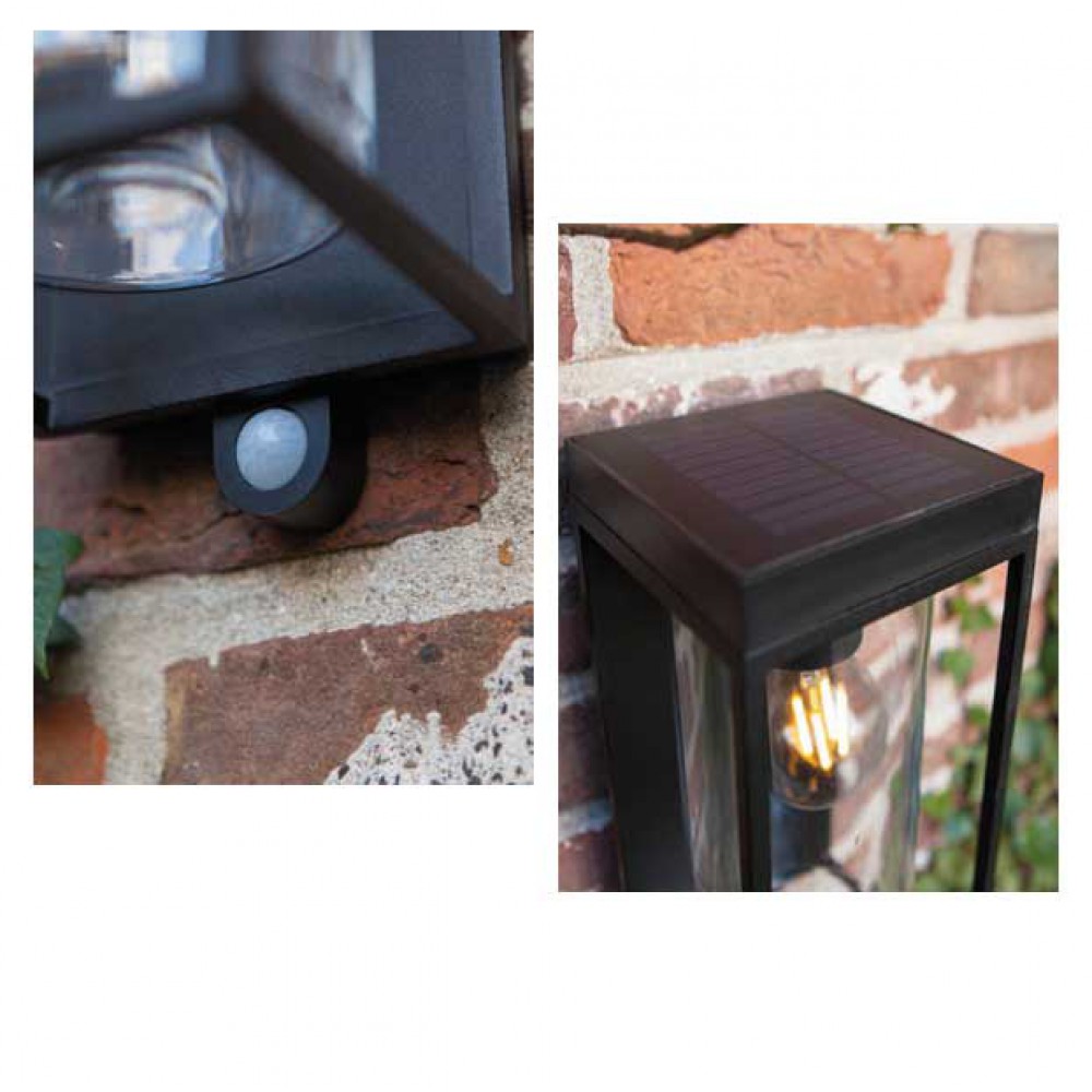 Ηλιακό Φωτιστικό Τοίχου Με Αισθητήρα 1xE27 IP44 FLAIR LUTEC