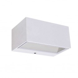 LED Επίτοιχο Φωτιστικό Αλουμινίου Λευκό 10.5W IP54 GEMINI - LUTEC
