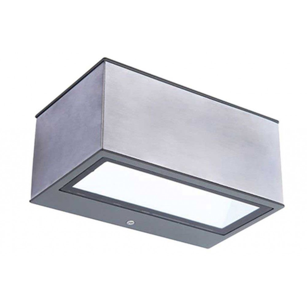 LED Απλίκα Από Ανοξείδωτο Ατσάλι Εξωτερικού Χώρου Σκούρο Γκρι 10.5W 4000K IP54 GEMINI LUTEC