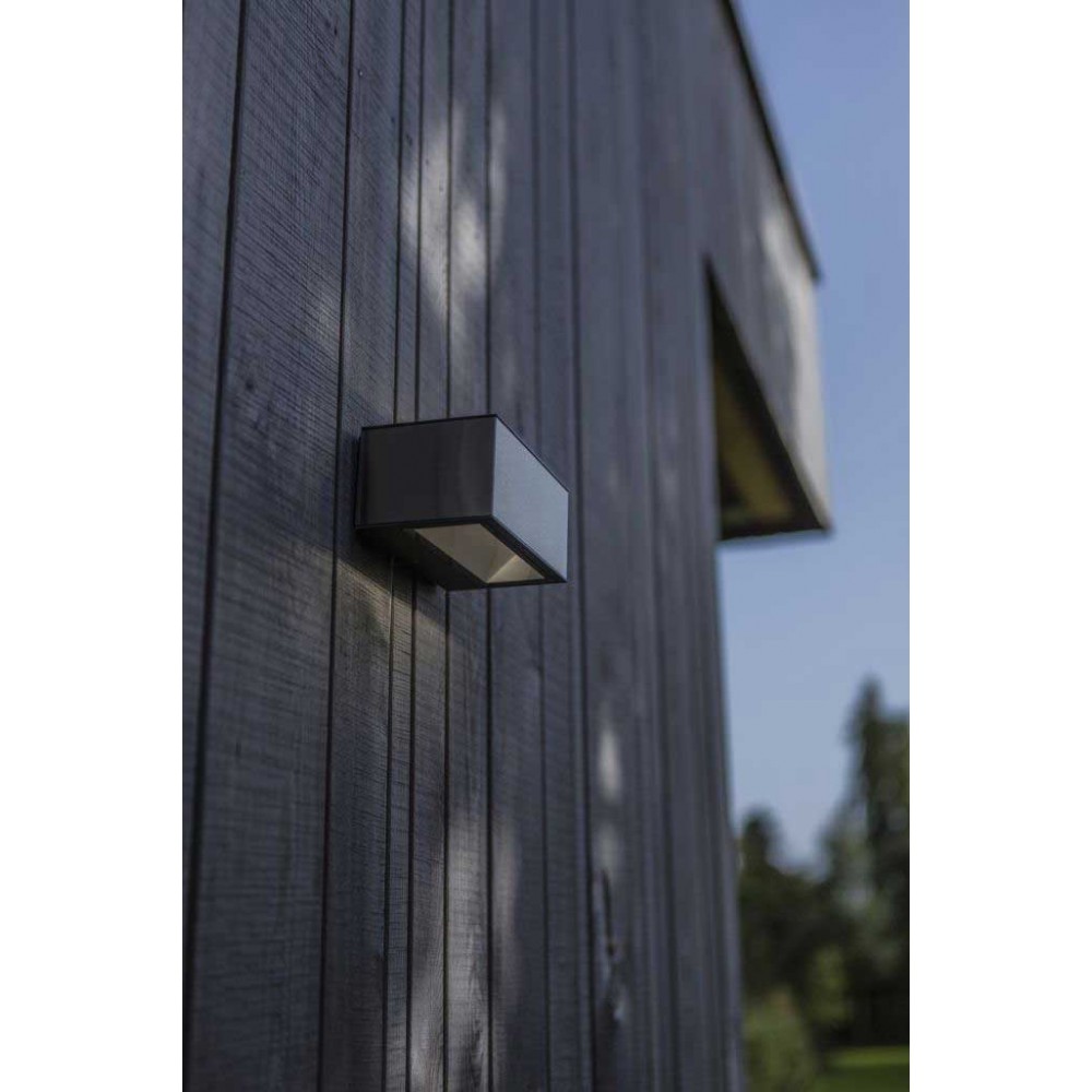 LED Απλίκα Από Ανοξείδωτο Ατσάλι Εξωτερικού Χώρου Σκούρο Γκρι 10.5W 4000K IP54 GEMINI LUTEC