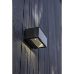 LED Απλίκα Από Ανοξείδωτο Ατσάλι Εξωτερικού Χώρου Σκούρο Γκρι 10.5W 4000K IP54 GEMINI LUTEC