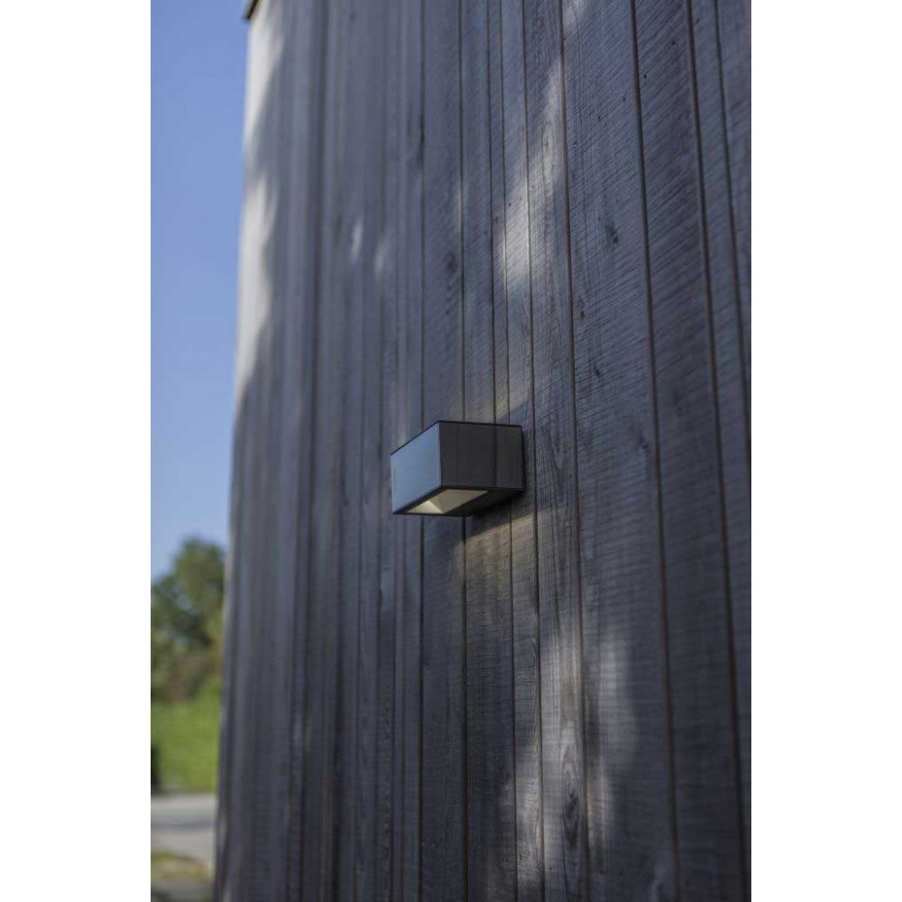 LED Απλίκα Από Ανοξείδωτο Ατσάλι Εξωτερικού Χώρου Σκούρο Γκρι 10.5W 4000K IP54 GEMINI LUTEC