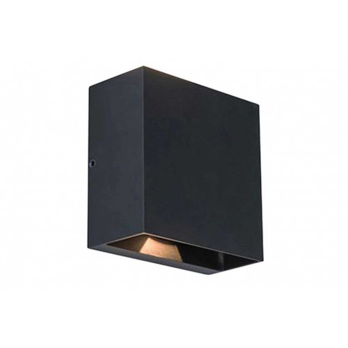 LED Επιτοίχιο Φωτιστικό Αλουμίνιο Μαύρο Ματ Up & Down 10W IP54 GEMINI BEAMS LUTEC