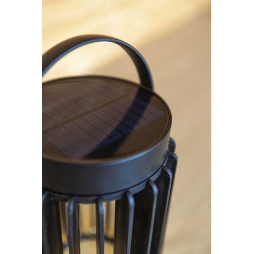 LED Ηλιακό Επιτραπέζιο Φορητό Φωτιστικό Μαύρο 4W IP44 KOZY LUTEC