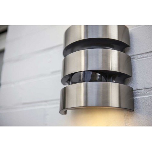 LED Απλίκα Ανοξείδωτο Ατσάλι Εξωτερικού Χώρου Με Αισθητήρα 18.5W 3000K IP44 MAYA LUTEC