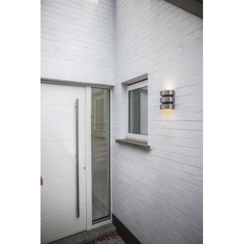 LED Απλίκα Ανοξείδωτο Ατσάλι Εξωτερικού Χώρου Με Αισθητήρα 18.5W 3000K IP44 MAYA LUTEC