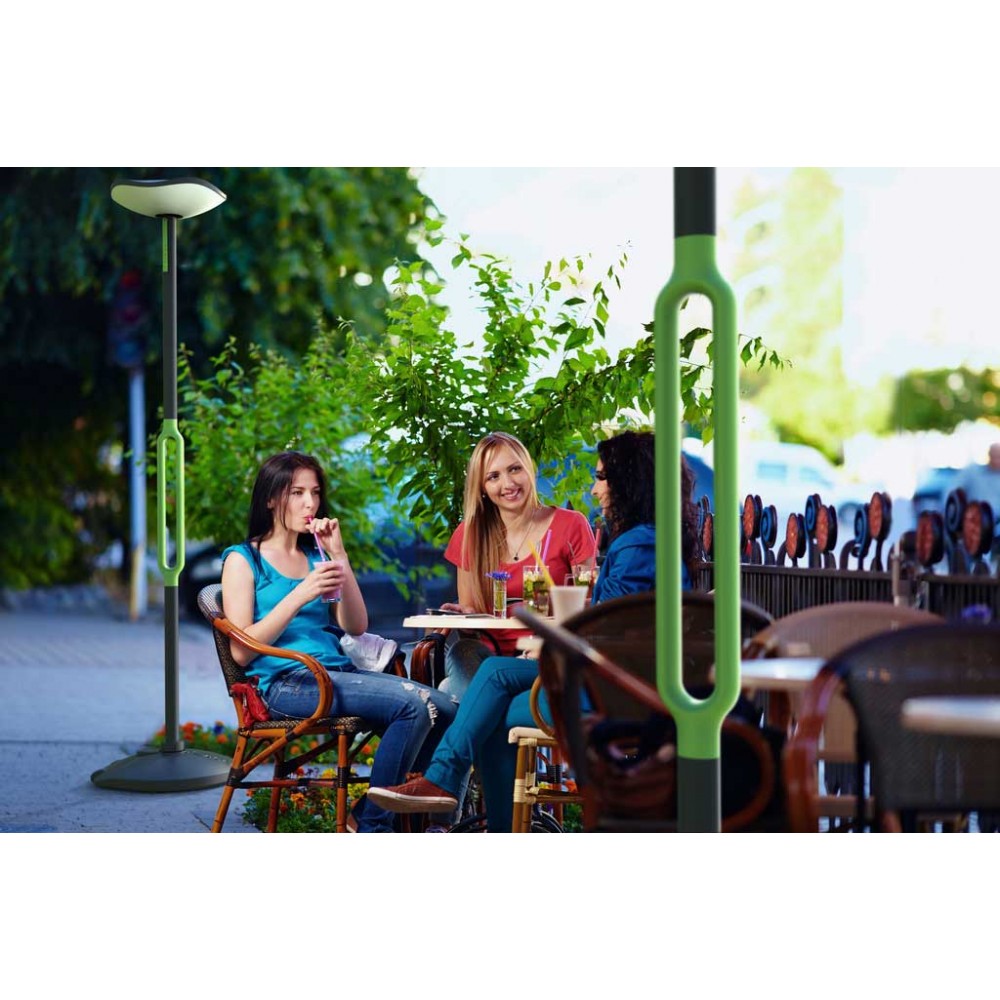 LED Ηλιακό Φωτιστικό Δαπέδου Portable Με Bluetooth Ηχείο 8W IP54 POPPY LUTEC