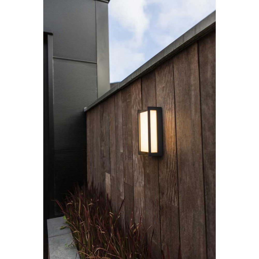 LED Επίτοιχο Φωτιστικό Αλουμινίου Σκούρο Γκρι 18W IP54 QUBO - LUTEC