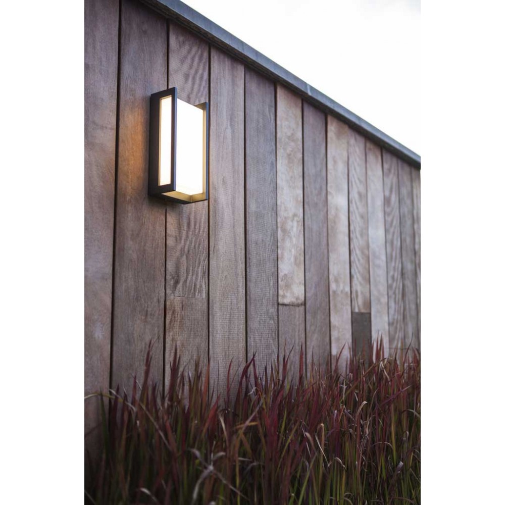 LED Επίτοιχο Φωτιστικό Αλουμινίου Σκούρο Γκρι 18W IP54 QUBO - LUTEC