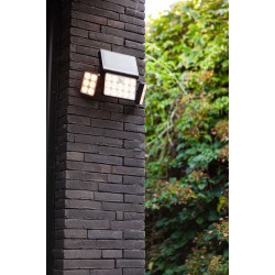 LED Ηλιακό Φωτιστικό Τοίχου Με Αισθητήρα Και Τρεις Κεφαλές 7,4W IP44 TUDA LUTEC