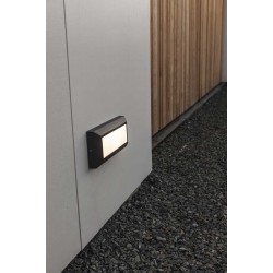 LED Επίτοιχο Φωτιστικό Αλουμινίου Σκούρο Γκρι 10.5W IP54 HELENA - LUTEC