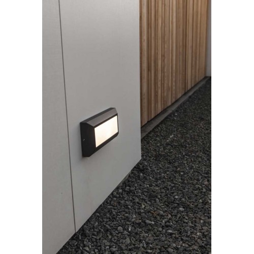 LED Επίτοιχο Φωτιστικό Αλουμινίου Σκούρο Γκρι 10.5W IP54 HELENA - LUTEC