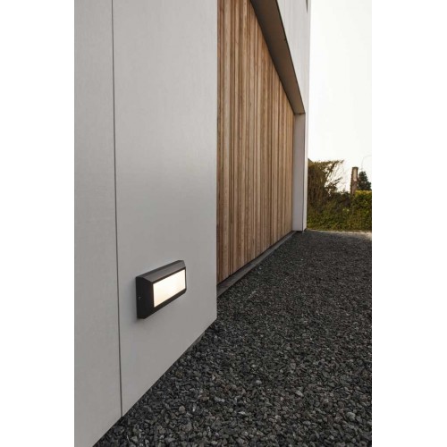 LED Επίτοιχο Φωτιστικό Αλουμινίου Σκούρο Γκρι 10.5W IP54 HELENA - LUTEC