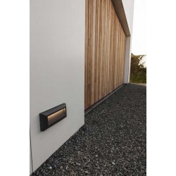 LED Επίτοιχο Φωτιστικό Αλουμινίου Σκούρο Γκρι 11W IP54 HELENA - LUTEC