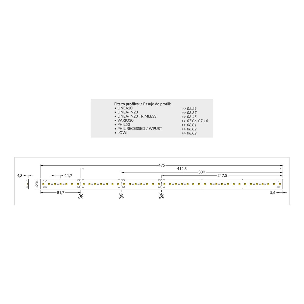 MODUL LG 20 - 14,4 W 24V 2000lm 3000K - LG