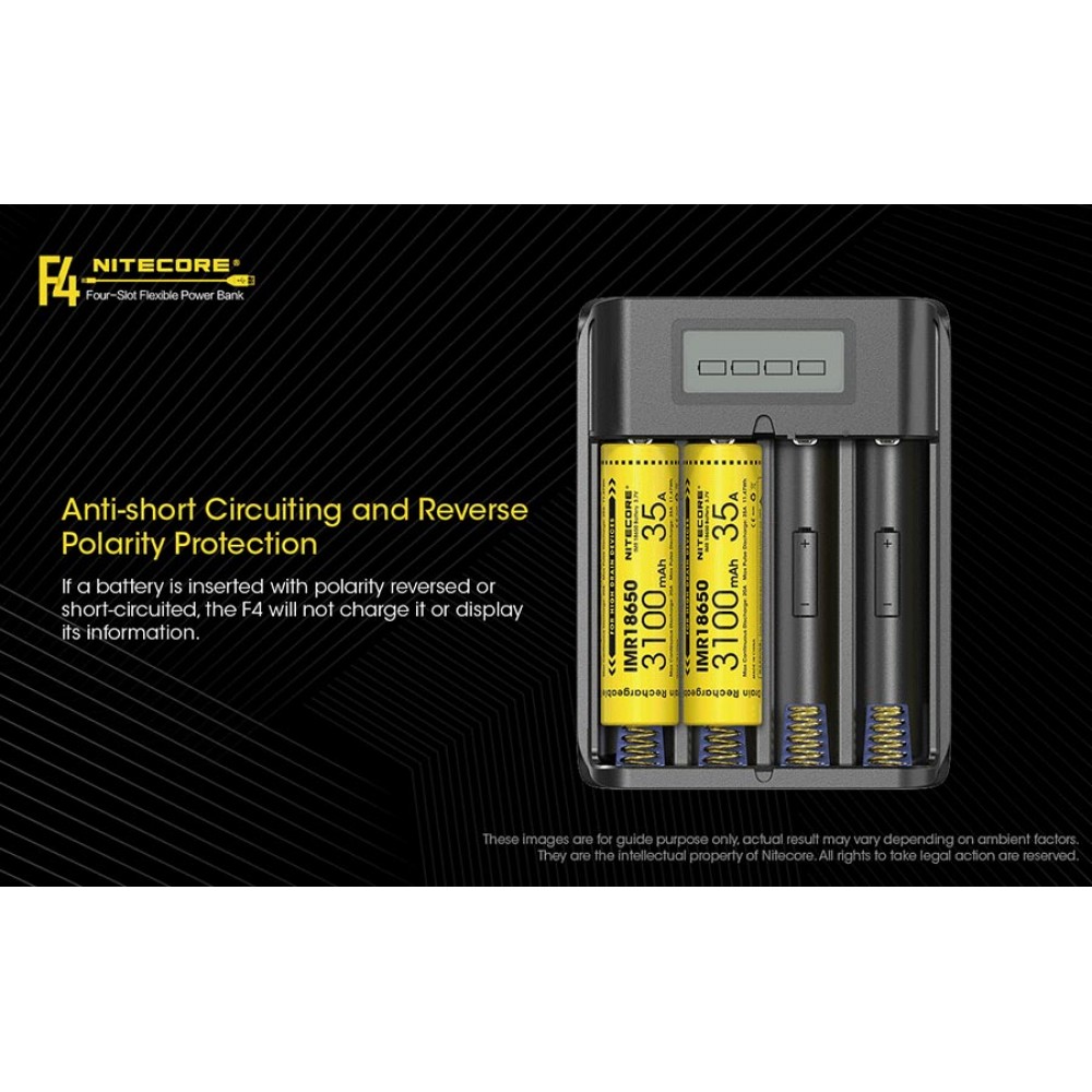 ΦΟΡΤΙΣΤΗΣ NITECORE F4, 4 θέσεων + Power Bank