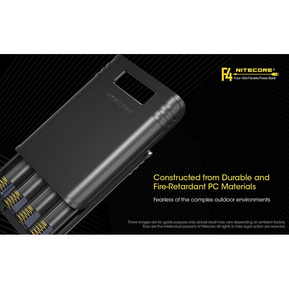 ΦΟΡΤΙΣΤΗΣ NITECORE F4, 4 θέσεων + Power Bank