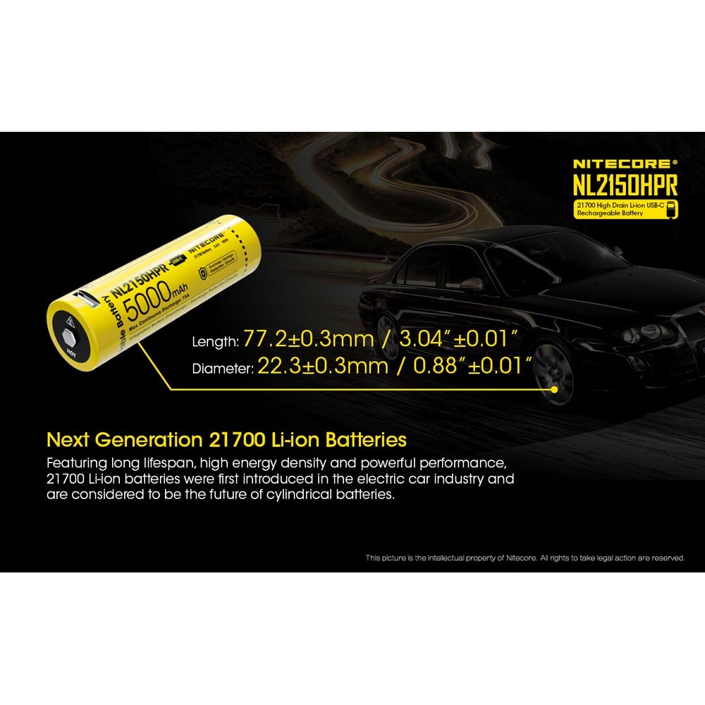 ΜΠΑΤΑΡΙΑ NITECORE 21700/ 5000mAh / HPR