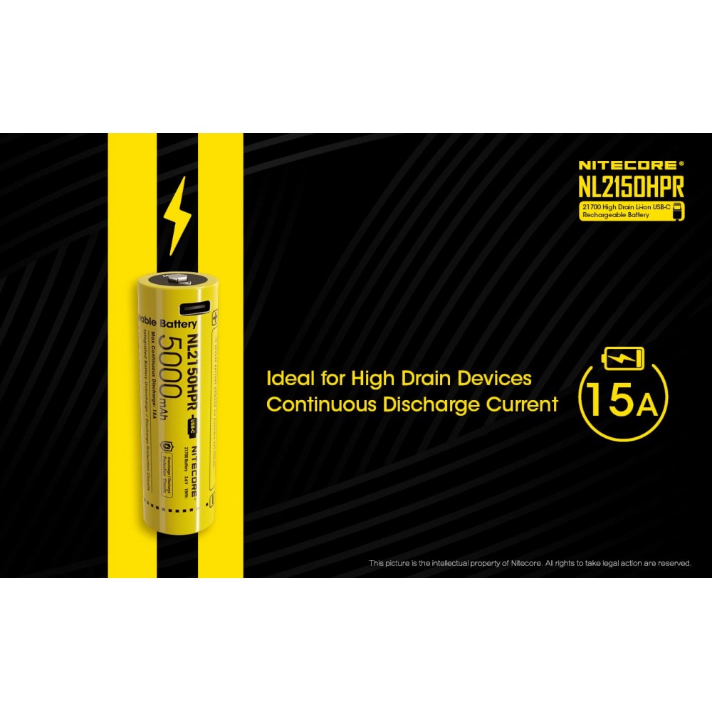 ΜΠΑΤΑΡΙΑ NITECORE 21700/ 5000mAh / HPR
