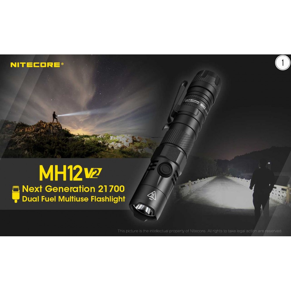 ΦΑΚΟΣ LED NITECORE MULTI TASK HYBRID MH12V2,1200lumens