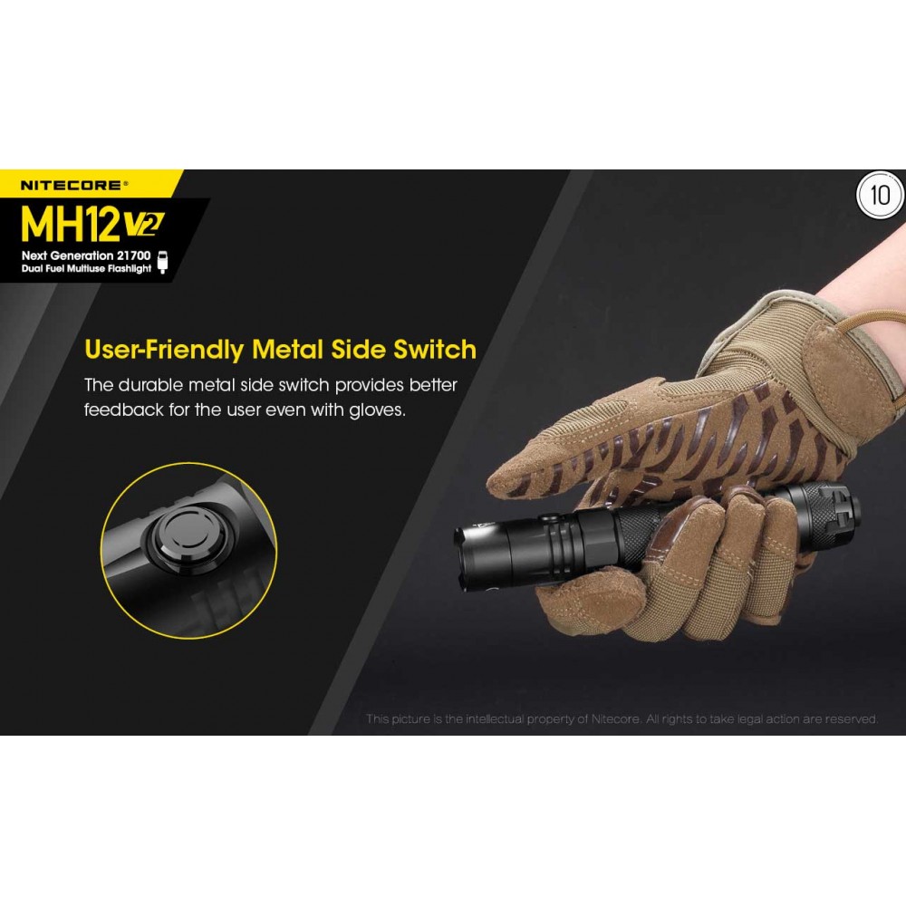 ΦΑΚΟΣ LED NITECORE MULTI TASK HYBRID MH12V2,1200lumens