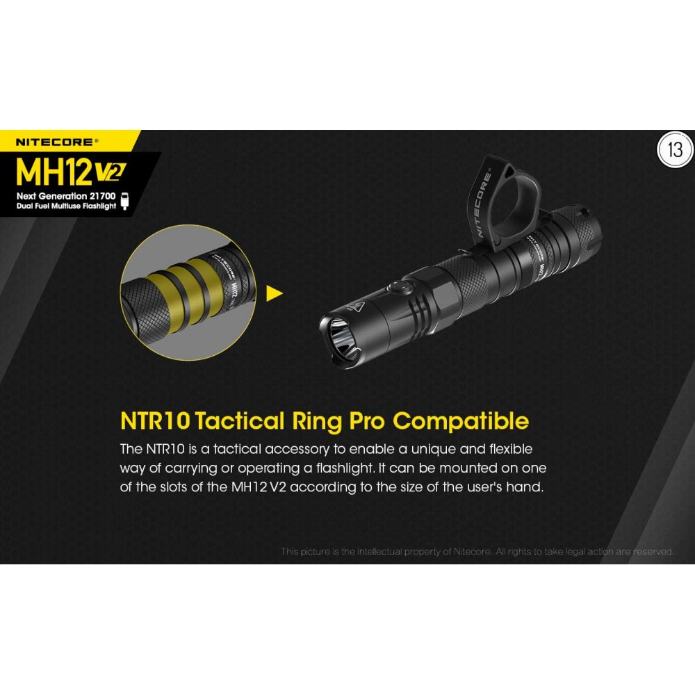 ΦΑΚΟΣ LED NITECORE MULTI TASK HYBRID MH12V2,1200lumens