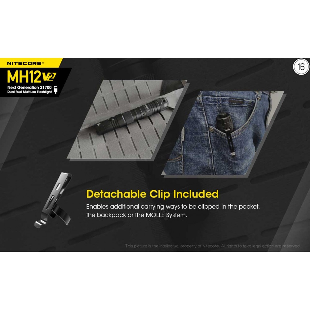 ΦΑΚΟΣ LED NITECORE MULTI TASK HYBRID MH12V2,1200lumens