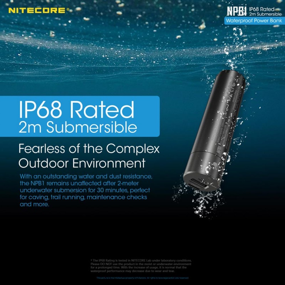 POWER BANK NITECORE NPB1, 5000ma, WaterProof, IP68