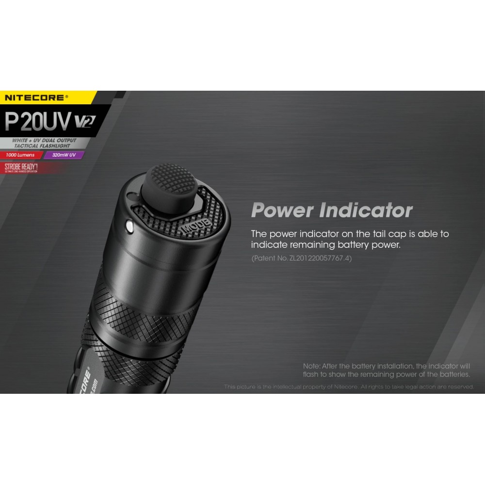 ΦΑΚΟΣ LED NITECORE PRECISE P20UV V2, Tactical, Strobe Ready