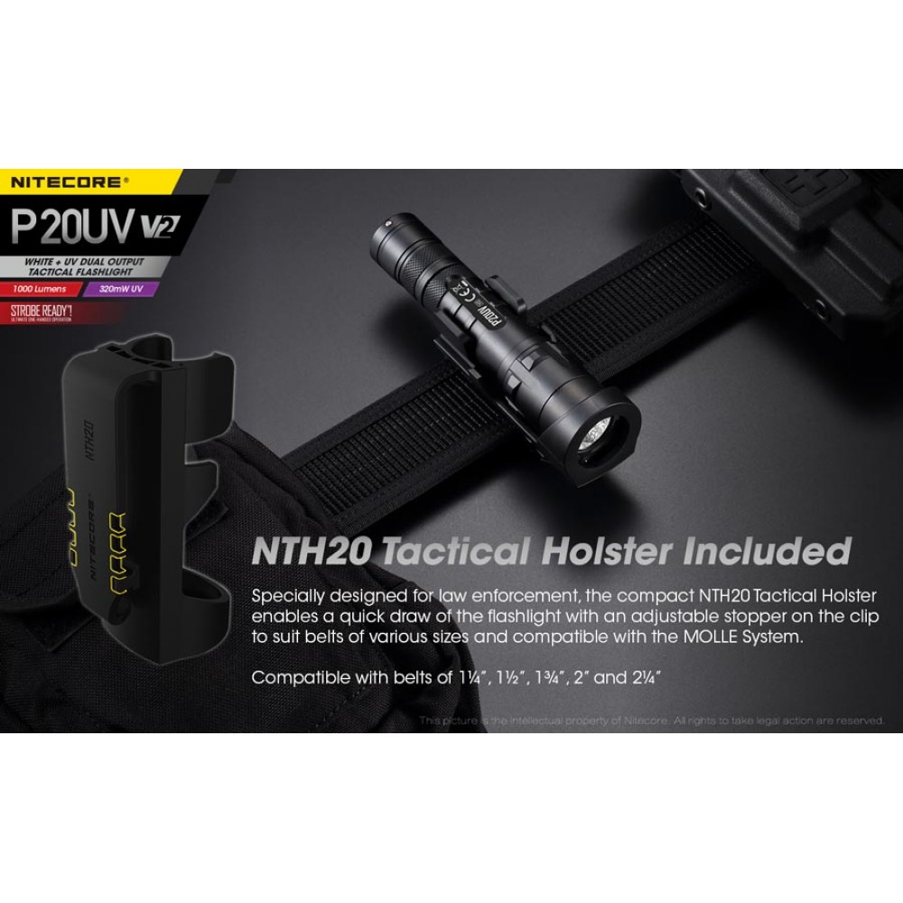 ΦΑΚΟΣ LED NITECORE PRECISE P20UV V2, Tactical, Strobe Ready