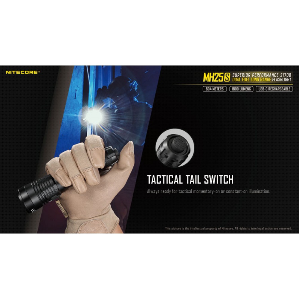 ΦΑΚΟΣ LED NITECORE MULTI TASK HYBRID MH25,1800lumens