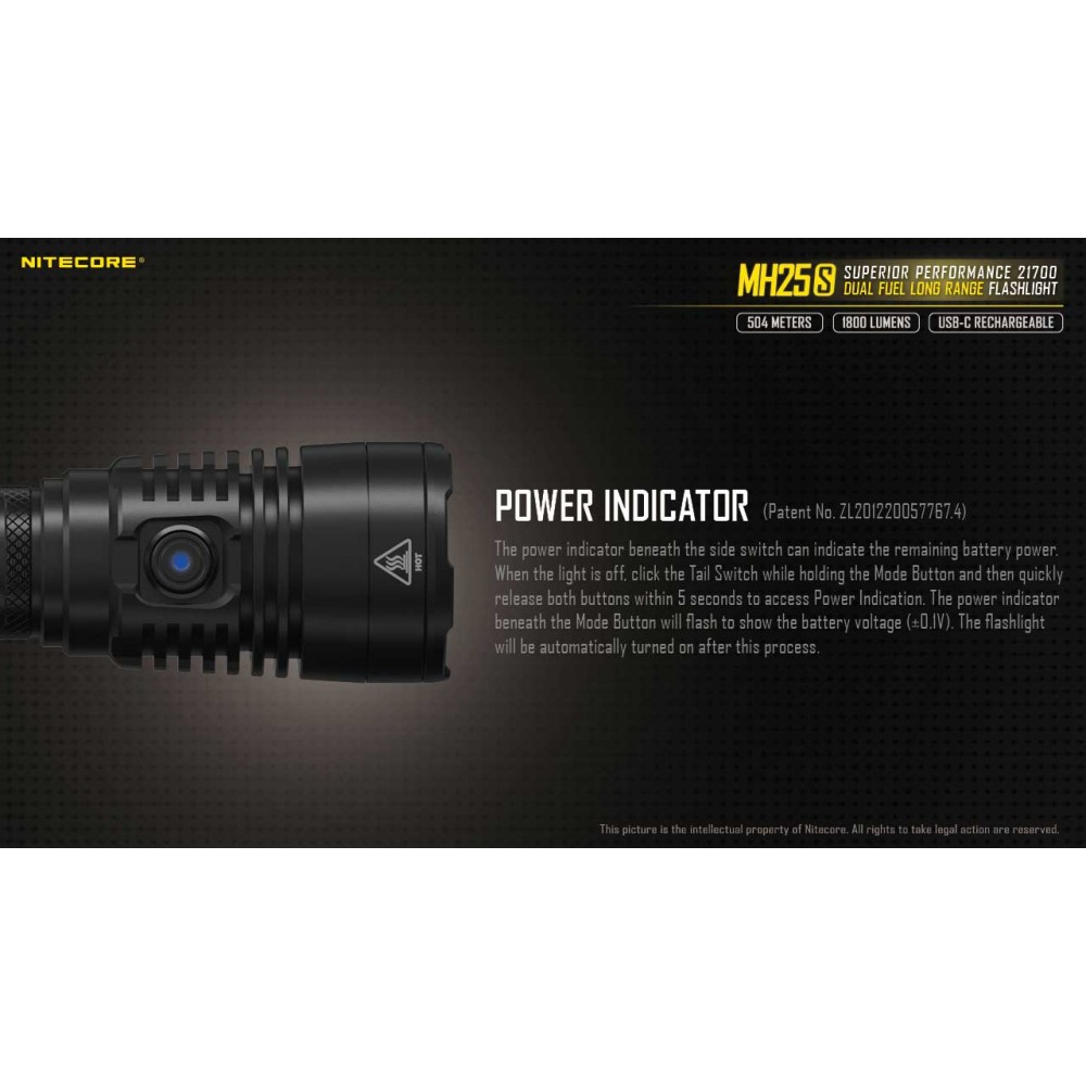 ΦΑΚΟΣ LED NITECORE MULTI TASK HYBRID MH25,1800lumens