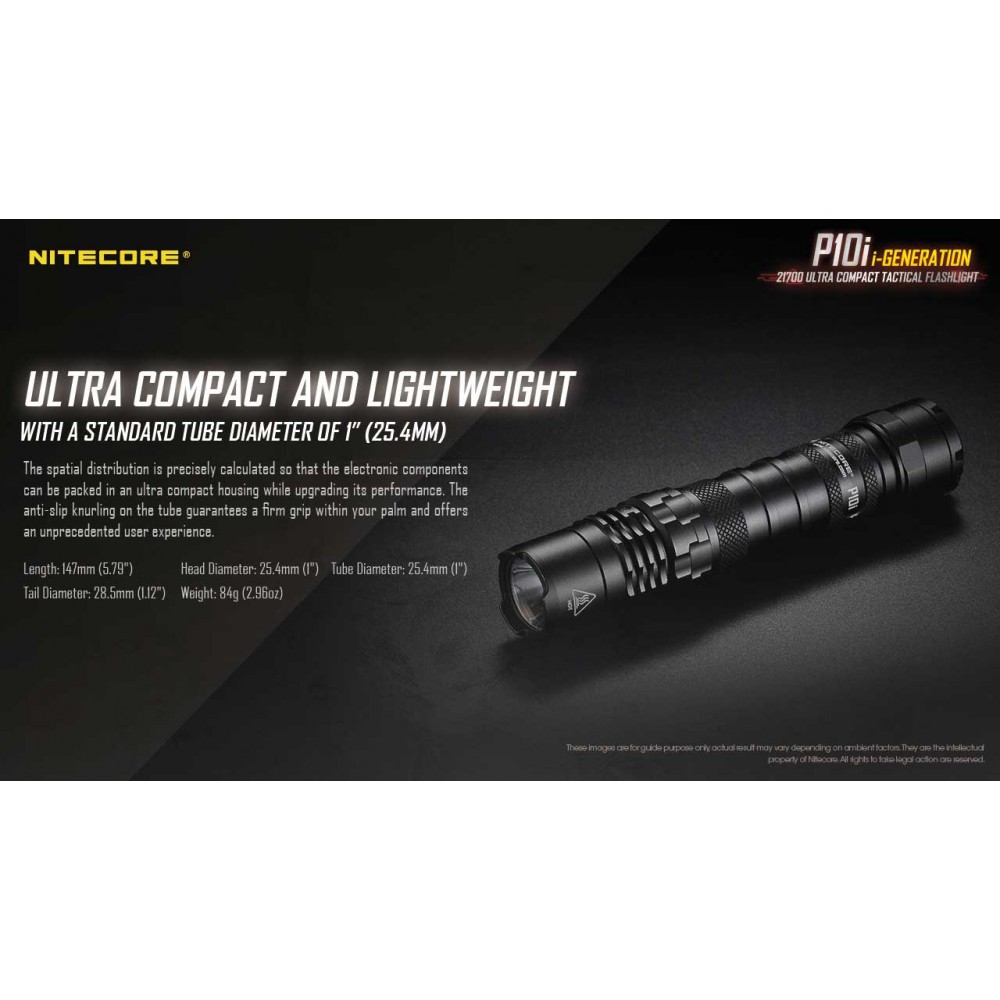 ΦΑΚΟΣ LED NITECORE PRECISE P10i, Tactical, Strobe Ready
