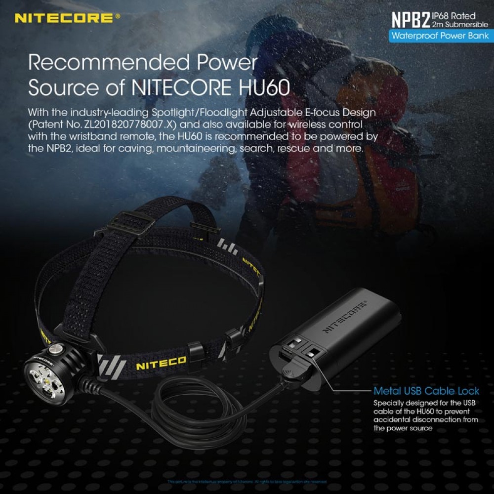 POWER BANK NITECORE NPB2, 10000ma, WaterProof, IP68