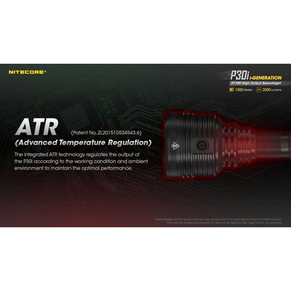 ΦΑΚΟΣ LED NITECORE PRECISE P30i, 2000 Lumens, 1000m Δέσμη +2150Hpi+ RSW2i