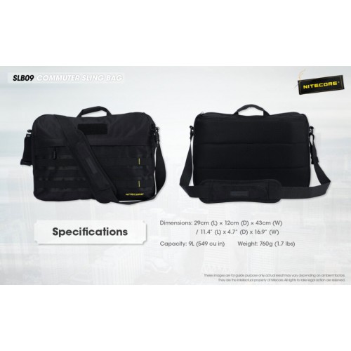 ΤΣΑΝΤΑΚΙ NITECORE EDC, SLB09, High Strength 500D Polyester Fabric, 9lt