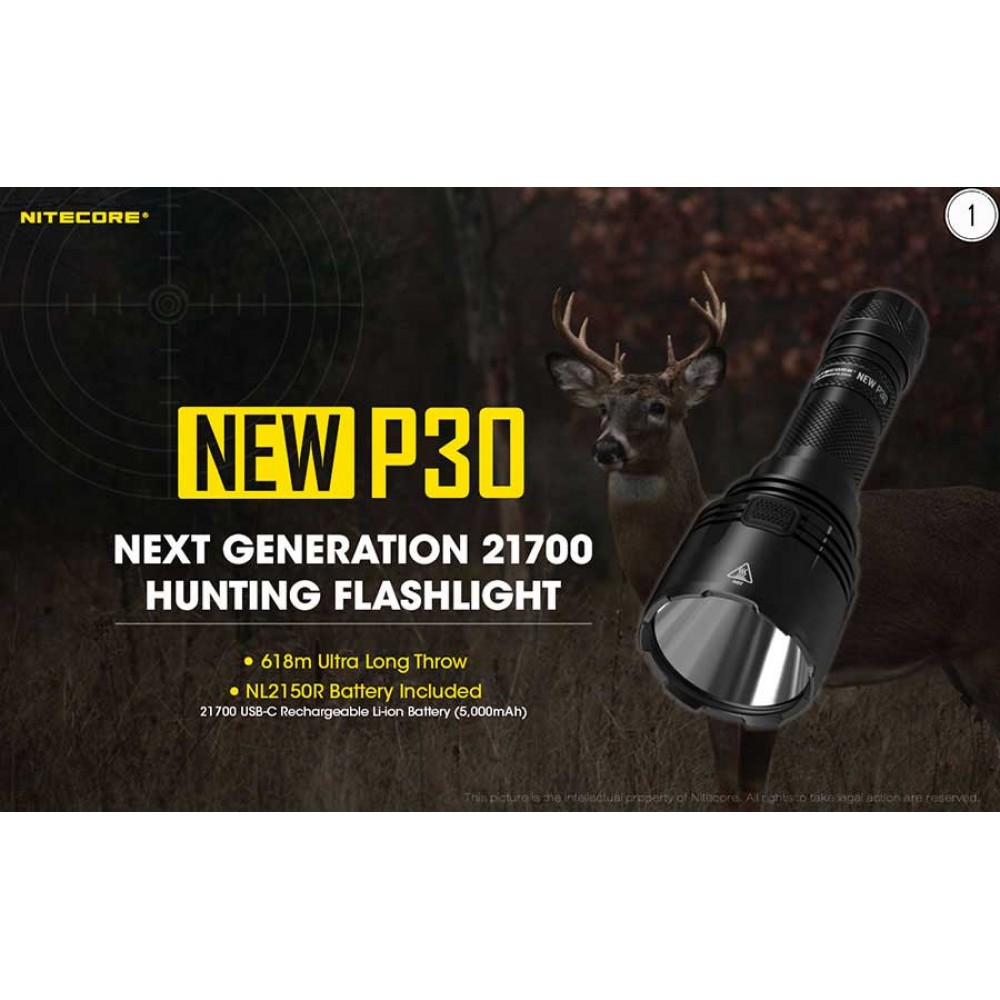 Επαγγελματικός Φακός LED NITECORE PRECISE P30 NEW + 2150R USB-C 