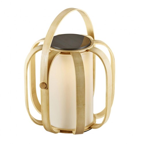 LED Φωτιστικό Επιτραπέζιο Φορητό - Ηλιακό Εξωτερικού Χώρου Από Μπαμπού IP44 4W BOB TO GO - NORDLUX