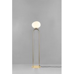 Φωτιστικό Δαπέδου Χρυσό Με Οπάλ Φυσητό Γυαλί της MARIA BERNTSEN - 1xE27 SHAPES - NORDLUX