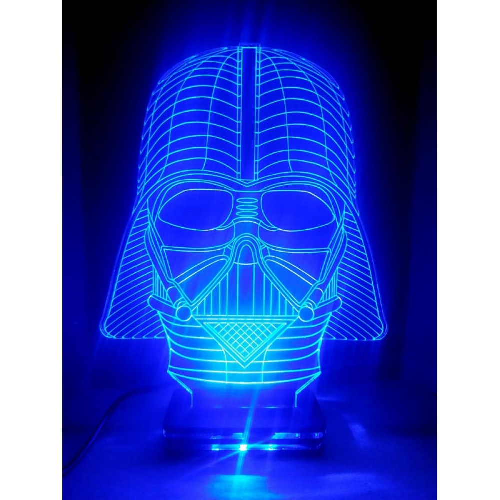 LED Φωτιστικό Χαραγμένο Plexiglass Με Σχέδιο Darth Vader Με Διακόπτη ON/OFF AlphaLed