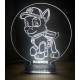 LED Φωτιστικό Χαραγμένο Plexiglass Με Paw Patrol Rocky Με Διακόπτη ON/OFF Plexi