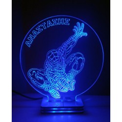 LED Φωτιστικό Χαραγμένο Plexiglass Με Σχέδιο Spiderman Με Διακόπτη ON/OFF AlphaLed
