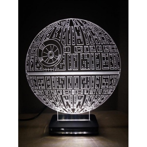 LED Φωτιστικό Χαραγμένο Plexiglass Με Σχέδιο Star Wars Spaceship Με Διακόπτη ON/OFF AlphaLed