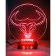 LED Φωτιστικό Χαραγμένο Plexiglass Με Σχέδιο Ζώδιο Ταύρος Με Διακόπτη ON/OFF AlphaLed